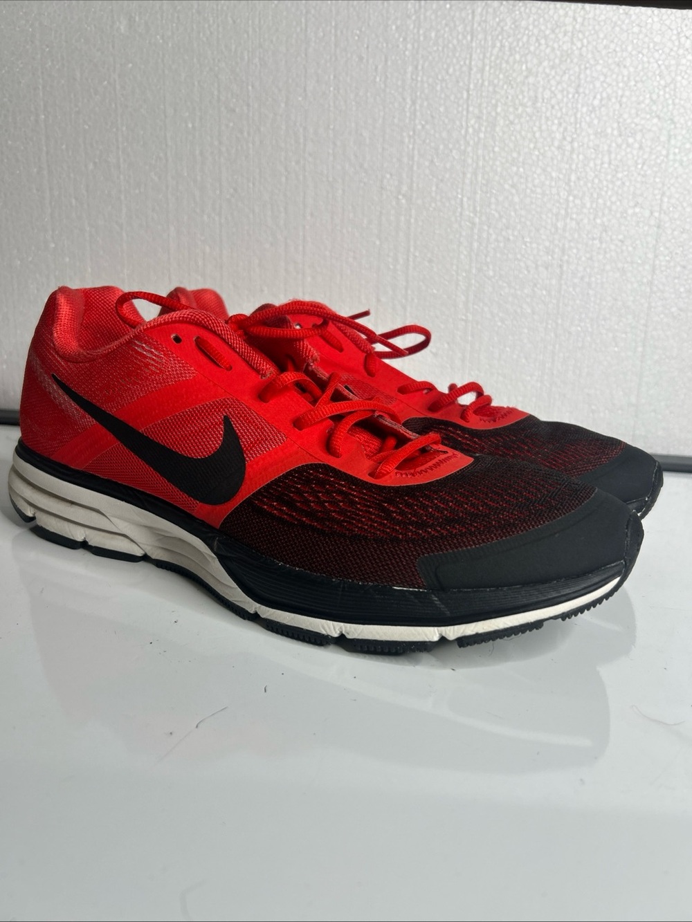 Nike Air Pegasus 30 Gym Red Black White Running Shoes Men's Size 14 EUC!